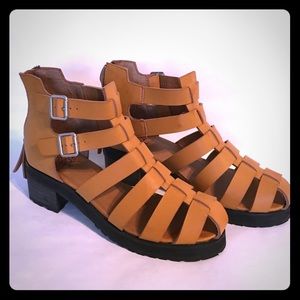 Never worn brown/tan gladiator-ish sandals